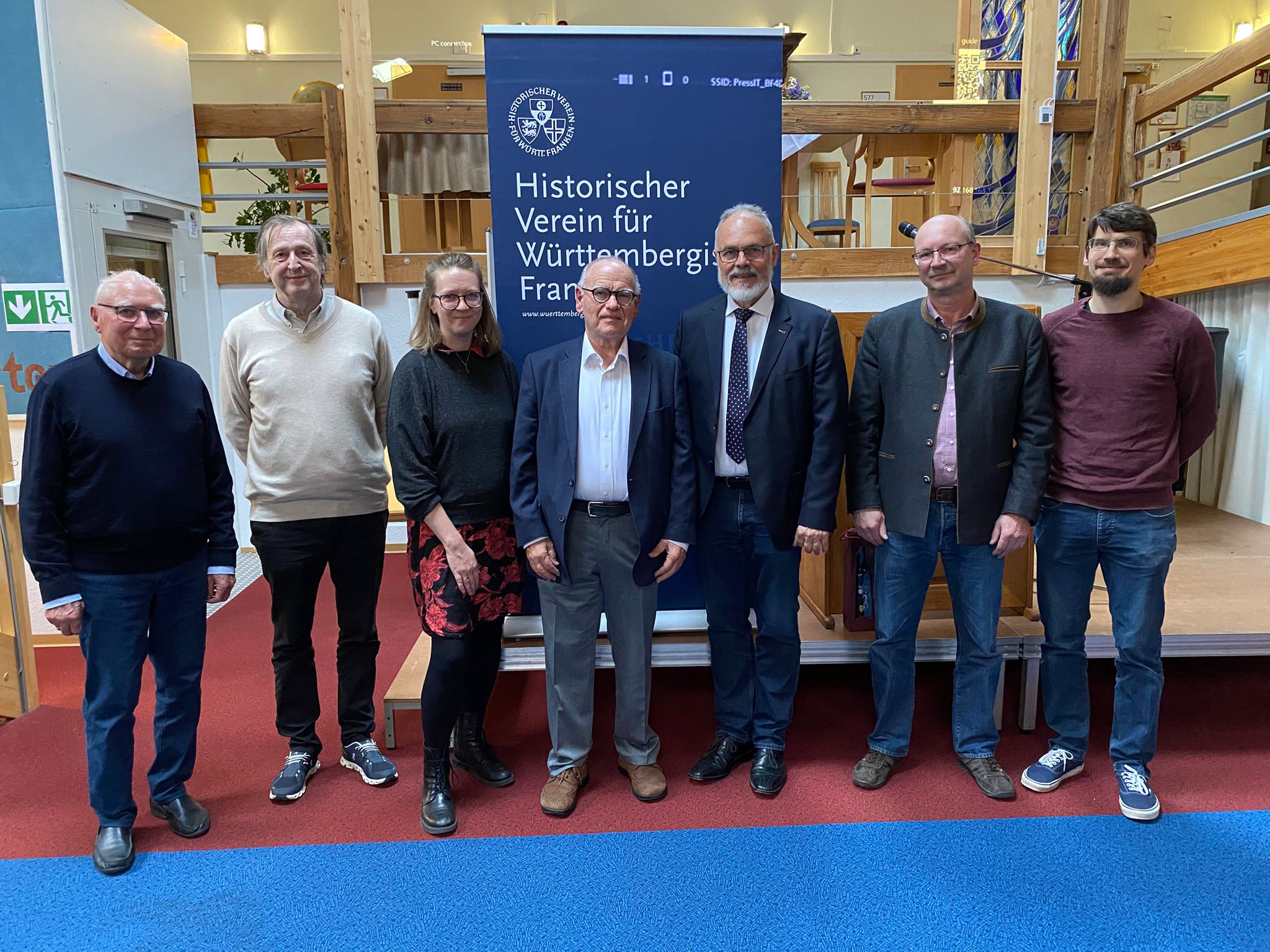 Vorstand und Beirat: von links nach rechts, Eberhard Göpfert, Dinah Rottschäfer, Herbert Kohl (Stellvertretender Vorsitzender), Kurt Wolfgang Schatz (1. Vorsitzender), Bernd Kneucker, Bernd Beck